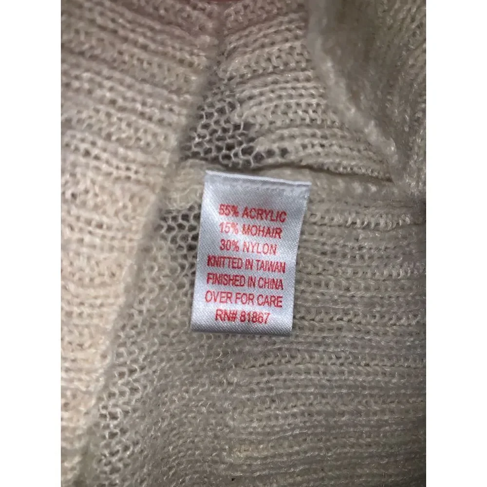 Vintage JJ BASICS Sheer Knit Cardigan Sweater Large‎